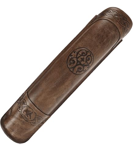 ElToro Prime Celtic Rückenköcher Aus Leder – Traditionell, Halbrund, Mehrfarbig