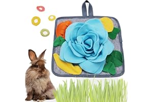 Abizoo Schnüffelteppich kaninchen Riechen Trainieren Schnüffelmatte meerschweinchen Intelligenz Spielzeug für Kaninchen Futtersuche hasenspielzeuge für hasen zwergkaninchen Schnüffelspielzeug Waschbar