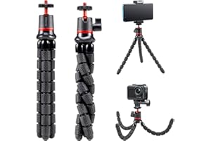 AKASO Trépied Portable Octopus, Caméra Sport Flexible Octopus Gorrila Pod & Fixation pour Action Cam Akaso V50X / EK7000 / EK7000 Pro/Brave 4 / Brave 4 Pro/Brave 7 / Brave 8 / V50 Elite etc