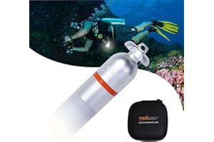 ORCATORCH SD01 Mini signal lumineux stroboscopique pour plongée sous-marine Marqueur LED Lampe de sécurité clignotante avec pile AAA pour plongée sous-marine 150 m (5 couleurs au choix) (blanc)