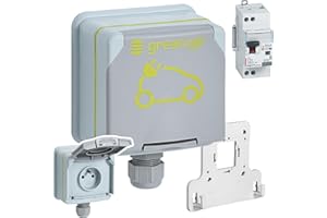 LEGRAND - Prise pour Recharge de Véhicule Electrique Green'up Acess - Prise Murale Complète avec Patère et Interrupteur Différentiel - Pose en Saillie - Fabriqué En France