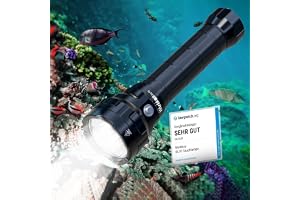 Wurkkos DL70 dyklampa, 13 000 lumen dykning ficklampa, 4 x XHP50.2 (3 V) LED undervattensficklampa, superljus hög lumen dykni