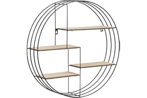 AC Design Furniture 72167 1 Estante, Acero, Negro, B: 45 x T:10 x H: 45 cm