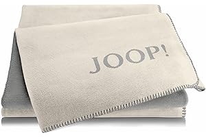 JOOP! Plaid Melange Doubleface | Natur-Silber - 150 x 200