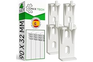 4 Piezas Soporte Radiador Pared Fabricado en Plástico de Alta Resistencia 90 x 32 mm - Garantía de 5 Años - MADE IN SPAIN - ONIX TECH