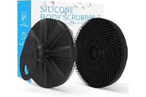 BEAUTAIL Silicone Body Scrubber, Upgrade 3rd Gen Shower Bath Brush, Lather Nicely, Soft Massage Body, More Hygienic Than Traditional Loofah, Gentle Exfoliating for Sensitive Skin, 1 Pack, Black