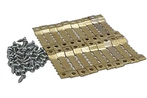 Grapelet Bildaufhänger - 20 Stück mit Schrauben - Aufhänger für Holzrahmen, Zackenaufhänger für Keilrahmen, Aufhänger für Bilderrahmen und Wechselrahmen aus Holz, Bilderrahmenaufhänger