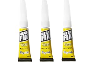 Maxifix 3PC 3g Precision Superglue - Professional Super Strength Adhesive for Wood, Metal, Plastic & More - Ideal for Everyday Bonding Needs - High Impact Merchandising Unit with 3 Tubes