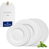 Villeroy &amp; Boch - Manufacture Rock Blanc Plates Set 6 Pieces for 2 People White, Dishwasher Safe, Microwave Safe, Tableware S