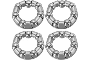 PATIKIL Cuscinetto a Sfera per Pedivella Bici 15/64 Pollici x 7 Sfere, 4pz Cuscinetti Bicicletta in Acciaio Inossidabile Ricambi Accessori per ASSE Posteriore Bici, Argento