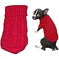 Chihuahua Clothes Puppy Dog Coat Knit Winter Jumper Cosy Teacup Smaller Breeds Miniature (‎XS, RED)