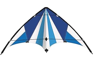 GÜNTHER FLUGSPIELE Paul Günther 1083 - Cerf-Volant de Sport Blue Loop 130, cerf-Volant pour débutants, Voile en Polyester Ripstop résistant aux déchirures, tiges Robustes en Fibre de Verre