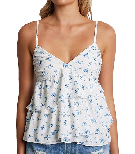 Damen Top Mit Rüschenärmel & Schleife - Y2K Sommer Babydoll Bluse