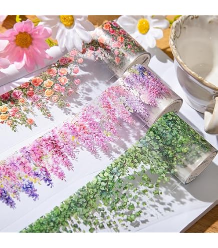 Nastro washi vintage - bianco e nero, scritte, testo, libro, fiori, floreale, piante, scrapbooking, artigianato, nastro adesivo, materiale - Italia