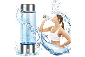 MLDNLD Hydrogen Water Bottle, 420ml Hydrogen Water Bottle Generator, 3 Minute Rapid Electrolysis, Portable Hydrogen Water Generator for Office, Daily Use, Travel and Gifts