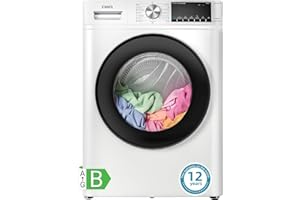 CHiQ CFL80-14586IM3XBWU, Freestanding Washing Machine, 8KG, Front Load, Slim, Space Pro, 1400RPM, 16 Washing Programs, BLDC Inverter Motor, Steam Wash, Quick Wash, White