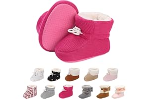 Tolaler Zimowe botki dla noworodków pogrubiona bawełniana podszewka ciepłe botki dziecięce regulowane paski z miękką podeszwą antypoślizgowe buty dla noworodków 0-18 miesięcy