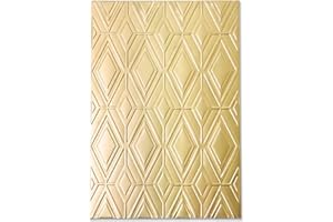 Sizzix Multi-Level Textured Impressions Embossing Folder Rhombus Line Pattern by Olivia Rose, 665740, Multicolor, One Size