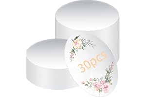 ZHENGYYUU 30 Pcs Clear Acrylic Sheets, 4 InchAcrylic Blanks Circles, Round Acrylic Discs, Transparent Panel Circle Sheets Signs for Picture Frame Painting DIY Crafts Display Stand Projects