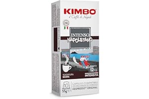 Kimbo Espresso Intenso – 100 Capsule Compatibili con Nespresso Original | 10 Confezioni da 10 | Tostatura Scura | Intensità 12/13 | Note di Cannella e Cioccolato*