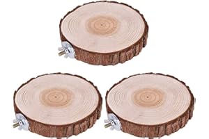 QUEERELELE 3 pièces Perroquet Stand Forme Jouet Perroquet Plate Hamsters Chinchilla Plateformeds Jouet Parrot Plate-Forme Jouets Pour oiseau comme perroquet boogie, oiseau qui mord une planche de liège teck