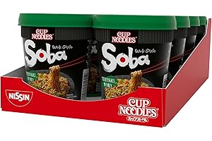 NISSIN - Soba Cup - Saveur Teriyaki -1 carton de 8 cups de 90g