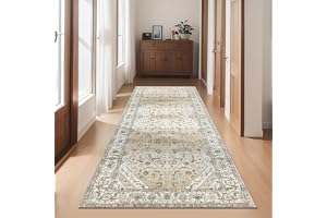 Cekene Boho matta, löpare, hall, 80 x 200 cm, kökslöpare, tvättbar, halkfri, lång, mjuk löpare för kök, entré, sovrum, vardag