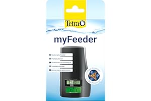 Tetra myFeeder Futterautomat für Zierfische im Aquarium, anthrazit, inklusive Batterien