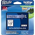 Brother Genuine P-touch TZE-131 Tape, 1.3 cm (0.47") Standard Laminated P-touch Tape, Black on Clear, Perfect for Indoor or Outdoor Use, Water Resistant, 26.2 Feet (8M), Single-Pack