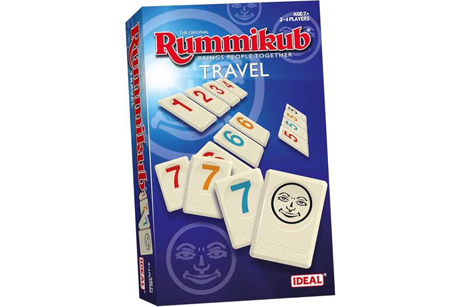 Rummikub | IDEAL | Travel game: Brings people together | Family Strategy Games | For 2-4 Players | Ages 7+
