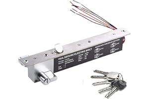 UHPPOTE Serrure de gâche électrique Fail Secure NO W/cylindre pour la porte en bois en métal en verre