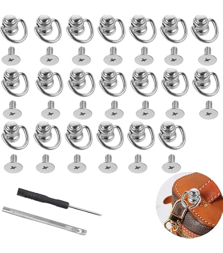 PATIKIL 60-Piece Screwback Round Head Rivet With Single Ring – 0.28x0.22 Inch, Gunmetal Zinc Alloy, For Leather Crafting, Bags, Belts, & DIY Purse Hardware