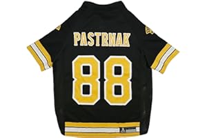 Pets First NHLPA David Pastrnak Mesh Jersey for Dogs & Cats, Boston Bruins Pasta-88 Dog Jersey, Size Small, Licensed Dog Jersey with Your Favorite Hockey Team Player