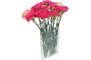 quiodok New Clear Book Vase Acrylic Tranaparent Book Shaped Vase Clear Book Type Vase Transparent Book Vase for Flowers for Flower Arrangements Centrepieces and Home Decoration