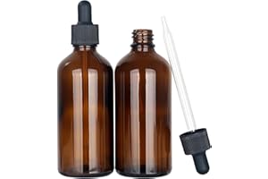 Magic Season Butelki na olejek eteryczny - bursztynowe / 100 ml z zakraplaczem / 2 szt