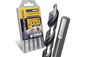 Spiralbohrer Step Force 5tlg. SET Ø4-10 mm - HSS-G DIN 338 für Stahl, Baustahl, Alu, Buntmetalle AMBOSS WERKZEUGE® Bohrer Bleche, Profile - Sechskant f. Bohrmaschine, Akkubohrer, Standbohrmaschine