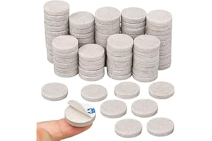 MOOSHY 80pcs Furniture Pads Floor Protectors, Self Adhesive Felt Chair Leg Protectors 25mm,5mm Thick Anti Scratch Felt Pads Furniture Feet Pads for Chair, Table, Wardrobe, Sofa Off-white