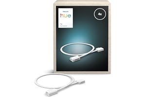 Hue Flux LED-ljusslinga med flexibel kopplingskontakt, 4-pack | 50 cm, tillbehör, flexibel inomhusbelysning, perfekt ljusöver