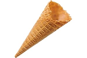 Bazko Süßes Eishörnchen Klein | Eiswaffeln Hörnchen 14 cm / 5,5 cm | 320 Stück | knusprige Eistüten für Softeis, Gelato, Sorbet | vegane Knuspertüten