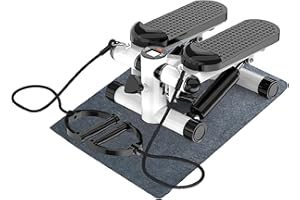 Aolawco Stepper pour la maison avec cordes de puissance, mini stepper 150 kg avec écran LCD, tapis, stepper de swing vers le haut pour l'entraînement des jambes, des bras, des fesses, des exercices de