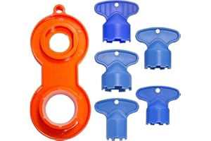DITK-U 5 PCS Faucet Aerator Removal Tools Recessed Aerator Key (M 16.5/18.5/21.5/22.5/24) with 1 PCS Faucet Aerator Wrench Aerators Kitchen Sink Aerators Wrench for Bathroom, Kitchen