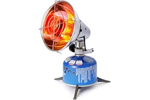 Bilbear Chauffage de gaz portable Mini Chauffeur De Camping Tente Réchauffeur extérieur Convection pour la pêche à la randonnée hivernale