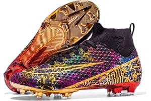 DASHANGYAN Calzado de fútbol para Hombres Calzado de fútbol para niños Calzado de fútbol para niños Calzado de fútbol para jóvenes Botas de fútbol para césped High Top Spikes Calzado atlético Profesional