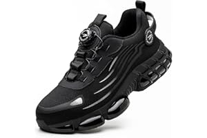 Dajingkj Sicherheitsschuhe Herren Leicht Trends Drehknopf Arbeitsschuhe Luftkissen Turnschuhe Atmungsaktiv Stahlkappenschuhe