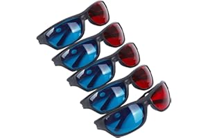 Dciustfhe 5x Red and Blue Anaglyph Dimensional 3D VISION Glasses For TV Movie Game DVD