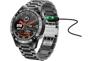 onetuo Compatible with LIGE smartwatch Charger, Magnetic USB Charging Cable Replacement Charger Cable Compatible LIGE Men Smart Watch-BW00220A,BW0264F,BW0264E-LD (Black)