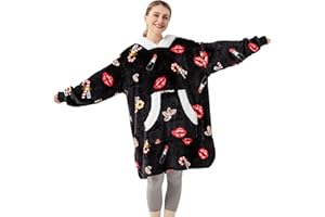Winthome Manta con Capucha Suave y Acogedora, Sudadera con Capucha con Bolsillo y Capucha, Manta de Franela para Mujer, Hombre y Adulto, Ahorra Costes de Calefacción