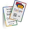 REVUZ Review Card – Equipped with NFC Chip and QR Code, Instant Activation with Your Business Page Link, Tap or Scan to Access (85.6 mm x 54 mm, White, 1)