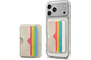 Caseology Folder Pop Magsafe Wallet [Motif en Silicone antidérapant] Porte-Carte magnétique pour iPhone série 15, 14, 13, 12 - Arc-en-Ciel