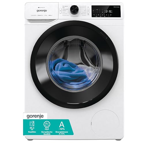 Gorenje WPAM74SA1T Washing Machine with Steam Function, ConnectLife, 7 kg Slim, 1400 rpm, 15 Programmes, Total AquaStop, Wave Active Drum, ExtraHygiene, PowerWash, Quick Wash, Energy Efficiency Class 10% Better Than A